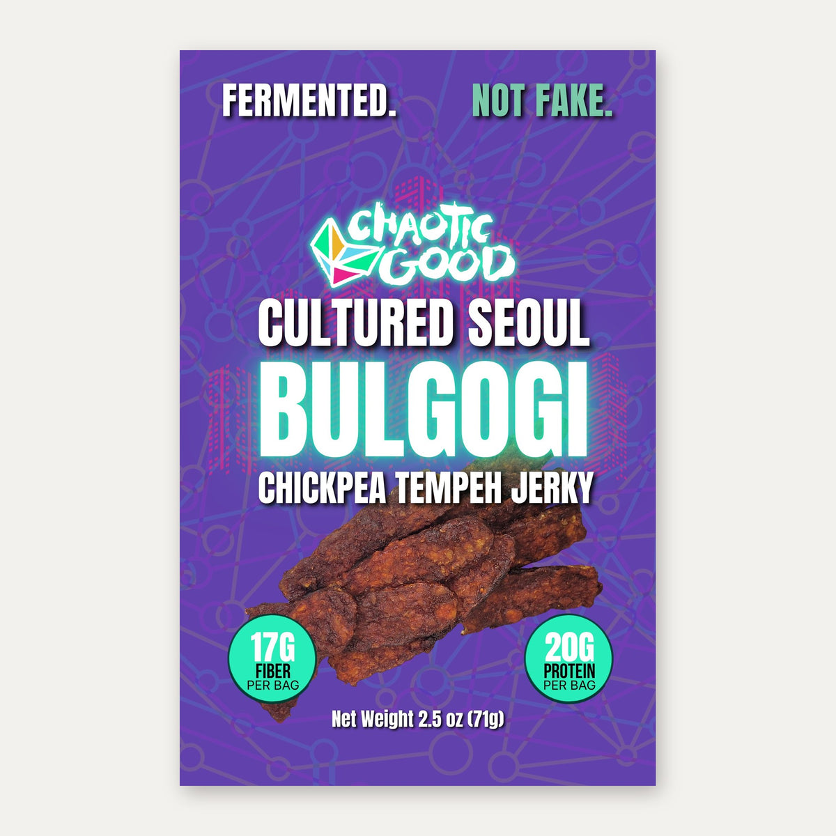 Cultured Seoul Bulgogi Tempeh Jerky — label front