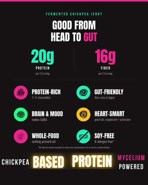 Good From Head to Gut — fermented chickpea jerky benefits