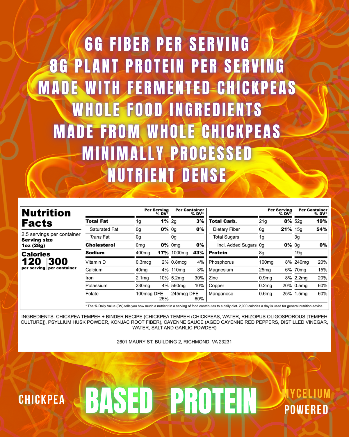 Buffalo Tempeh Jerky nutrition facts and ingredients