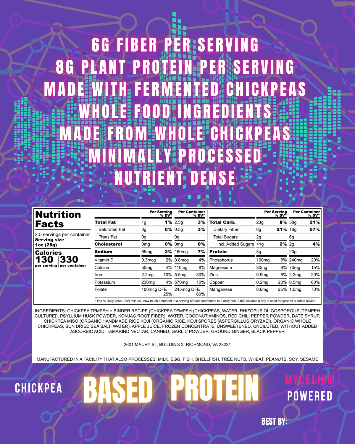 Bulgogi Tempeh Jerky nutrition facts and ingredients
