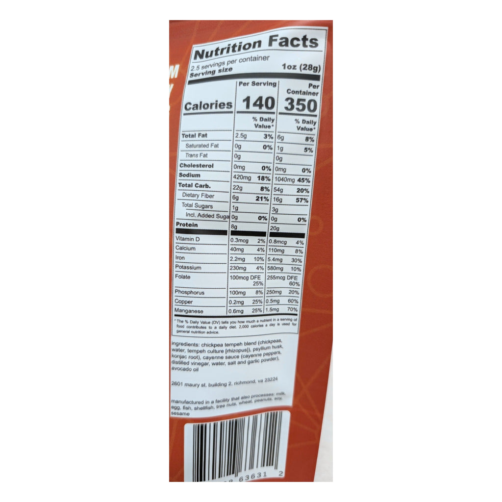 Buffalo Chickpea Tempeh Jerky nutrition facts