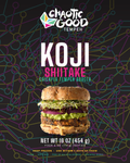 Koji Shiitake Chickpea Tempeh Burger — front label